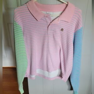 Teddy Fresh Womens Polo Sweater Size Large